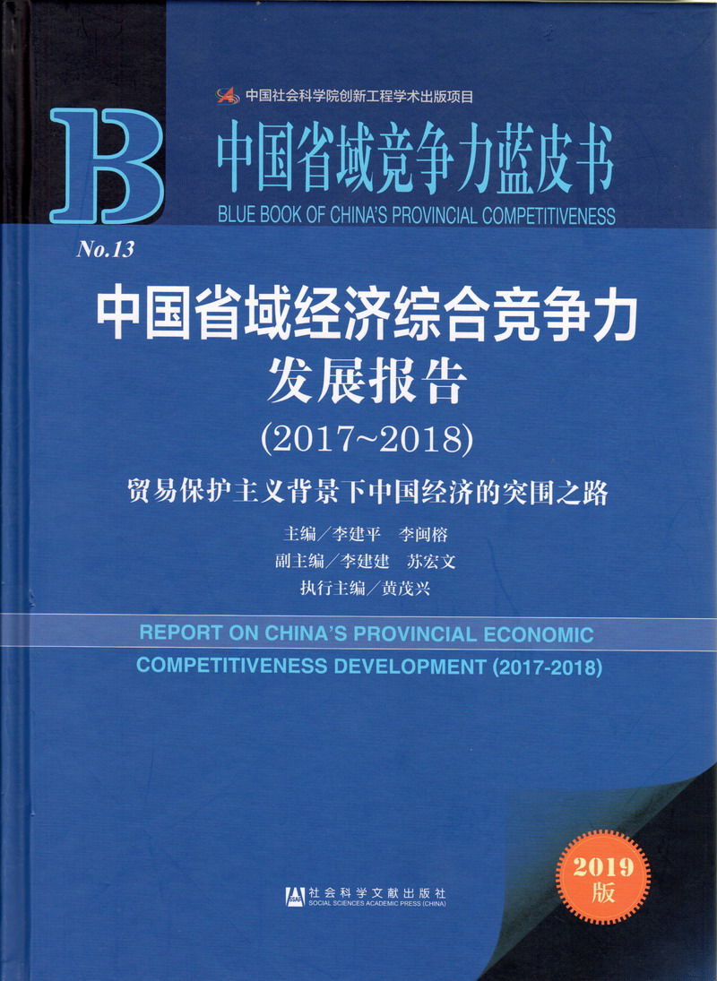 操欧美胖BB中国省域经济综合竞争力发展报告（2017-2018）